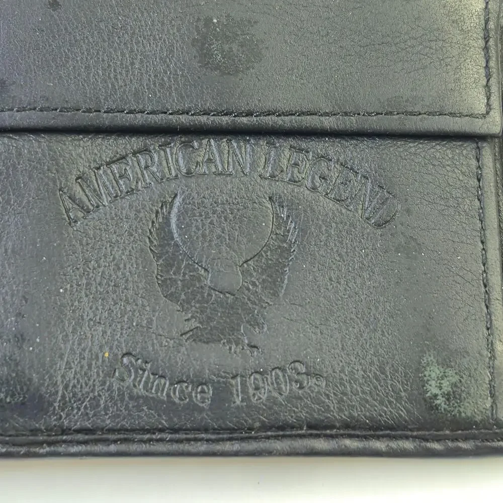 Harley-Davidson Wallet Mens One Size Black Leather Bifold American Legend